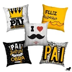 Kit 20 Almofadas Presente Dia Dos Pais 20x20cm Almofadinhas Decorativas Com Enchimento