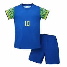 Conjunto Infantil menino menina Copa Do Mundo Brasil Roupa Azul e Verde Torcedor Futebol