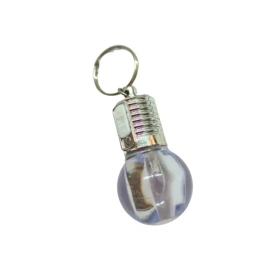 Chaveiro Criativo Lâmpada LED Brilha e Acende COLORIDA