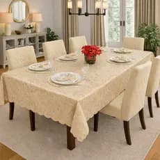 TOALHA DE MESA JACQUARD ELEGANTE 4 6 8 E 10 LUGARES PARA SALA E COZINHA