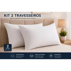 KIT 2 TRAVESSEIRO LUXO HOTEL TOQUE MACIO LAVAVEL