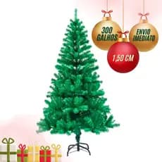Árvore de Natal 1,50 M 300 Galhos Pé de Ferro Pinheiro Premium Decoração de Natal