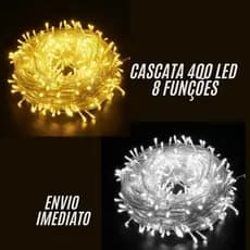 Pisca Pisca Cascata 400 Leds 10m Decoração Natalina Para Casa e Árvore de Natal Elegante