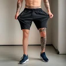 Bermuda Masculina Slim Fit Esportiva Fitness Com Elastano
