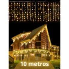 Cascata 400 Led 10m Decoração Natalina 110V Pisca Pisca Arvore de Natal