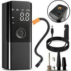Compressor de Ar e PowerBank Portátil 12V 120W para Carro, Moto, Bicicleta, Bola