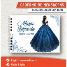 Caderno de mensagens - Livro de assinaturas - 15 Anos