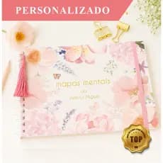 Caderno personalizado mapas/quadros mentais - caderno pontilhado
