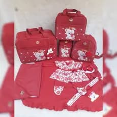 BOLSAS DE BEBE URSINHA CORAÇAO VERMELHA