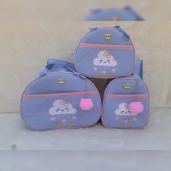 Bolsas de bebê com 3 peças para menina luxo