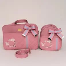 Kit bolsa de bebê mochila 2 peças luxo grande menino/menina saída mala maternidade enxoval 2 em 1 feminino/masculino