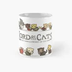 Caneca Lord of the cats senhor dos aneis sociedade dos gatos