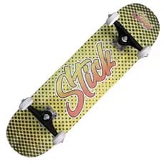 Skate Completo Street Iniciante Stick Amarelo Skate Montado Pronto para Usar