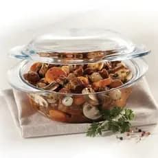 terrina Marinex 2,8L com tampa de vidro nadir assadeira forno 2800ml