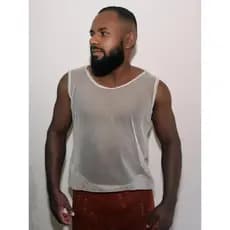 REGATA COM TRANSPARENCIA REGATA MASCULINA BRILHO CAMISETA MASCULINA NOITE