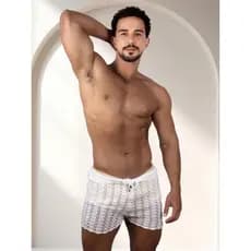 short curto masculino tricô verão short praia com transparência  bermuda masculina carnaval