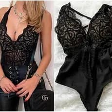 Blusa Body Feminino De Renda - Tendência  - Promoçao