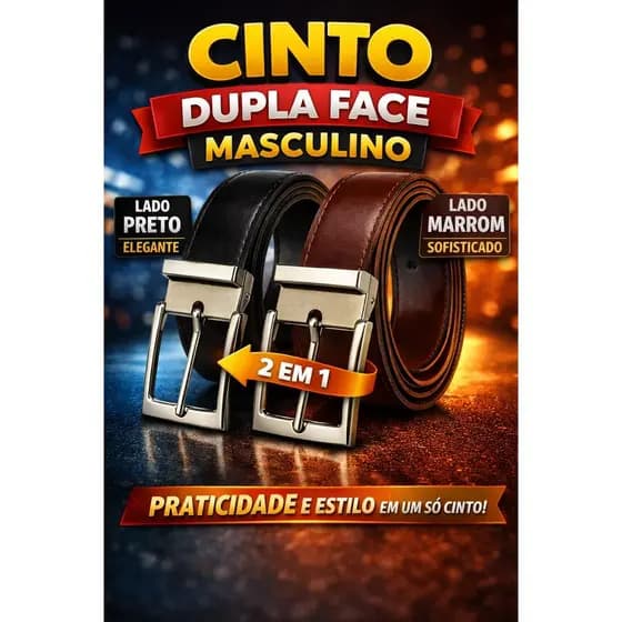 kit 2 cintos masculinos fivela prata couro ajustavel elegante casual social, postamos no mesmo dia