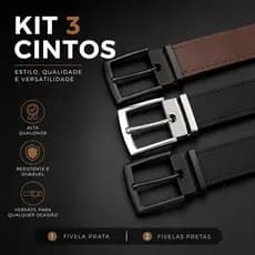 kit 3 cintos masculinos premium elite postamos no mesmo dia