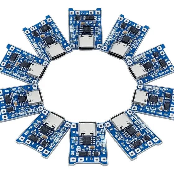 Kit 10 Modulo TP4056 Carregador Bateria Litio USB Tipo C 1A
