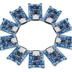 Kit 10 Modulo TP4056 Carregador Bateria Litio USB Tipo C 1A