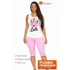 Conjunto Pijama  Pescador Feminino-adulto