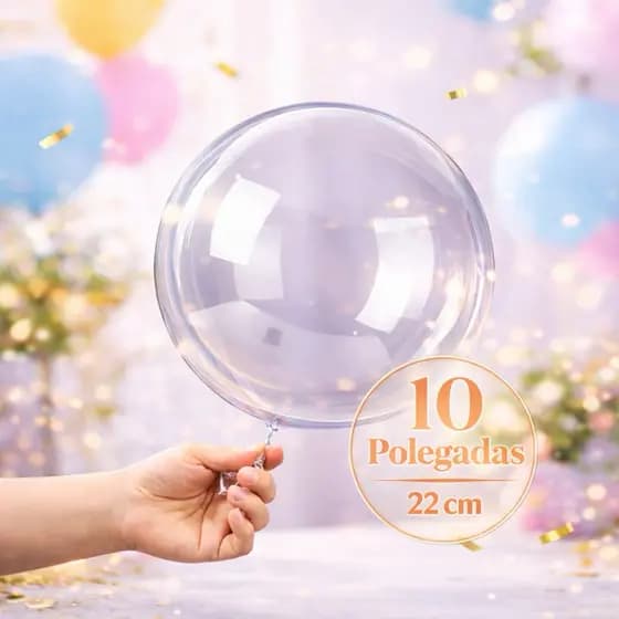 Kit Balão Bubble 10 Polegadas 22cm Bolha Transparente - Com 10/20/30/50 Unidades