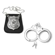 Distintivo Policial Algema Metal Acessório Fantasia Policial