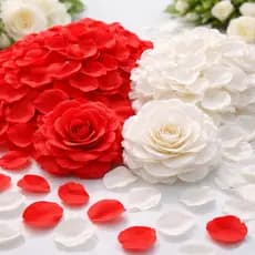 1000-4000 Pétalas De Rosas Artificiais Vermelha Ou Branco Para Decoração Casamento Kit Romantico
