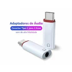 Adaptador Tipo C para P2 3.5mm | Entrada Fone de Ouvido USB-C