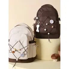 Mochila Unissex Com Chaveiro Espaçosa para Escola Faculdade Viagem Refoçado Leve e Grande Capacidade