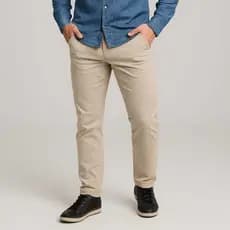 Calça Esporte Fino Social Masculina Slim Sarja - AREL Basics Premium