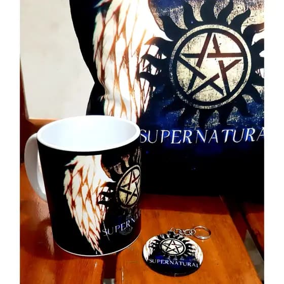 Caneca+Almofada+Chaveiro Supernatural, serie, netflix