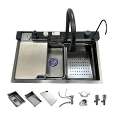 IMPERDÍVEL Kit Cuba Gourmet Cozinha Pia Inteligente Aço Inox 304 Multifuncional Com Acessórios