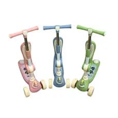 Patinete Infantil 2x1 Luz Som 3 Rodas Assento Regulável