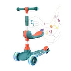 Scooter Infantil com LED e 3 Rodas – Dobrável, Resistente e Seguro (Até 60kg)