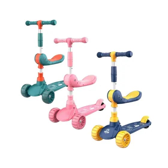 Patinete Infantil Dobrável com Rodas LED – 60kg Modelo 3 Rodas 2 em 1