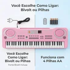 Brinquedo Infantil Teclado Eletrônico Crianças Microfone Musical 61 Tecla Fonte Brinquedos de Menino