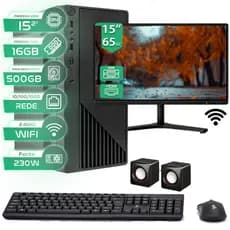 Computador Intel I5 16gb Hd 500GB Monitor 15'' - Completo