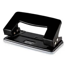 Perfurador De Papel 2 Furos Para 10 Folhas Metal Furador 6m Preto Círculo
