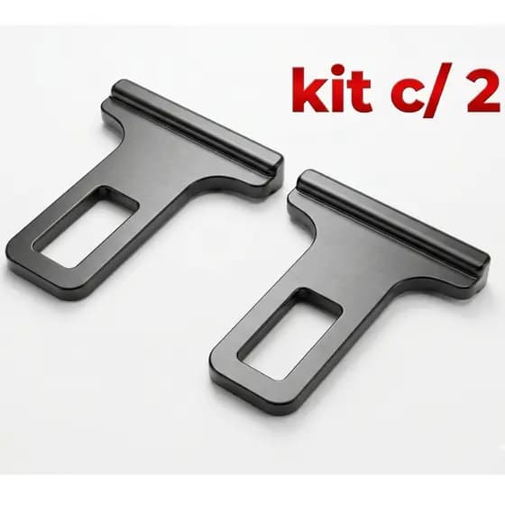 KIT 2 Fivela Lingueta Clip Cinto de Segurança Anti Alarme Sonoro Universal Carro O mais Barato do Site