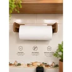 Porta Papel Toalha Suporte de Plástico Para Cozinha Com Dupla Face Serve Para Armários ou Parede.