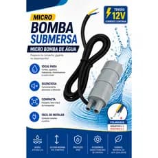 Mini Bomba de Água Submersível Aquários Vazão 600L/H DC12V 17 Watts Camping Liga Bateria 12v Carro
