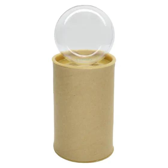 KIT Cofre Papelão Cofrinho Com Esfera 6cm Bola Acrílico 10 Unidades