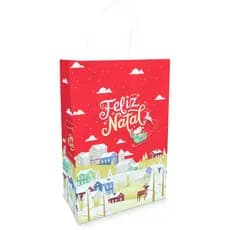 10 SACOLA DE PAPEL NATAL JESUS EMBALAGEM 15X7,5X22