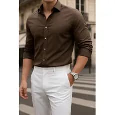 Blusa Social Masculina Slim Fit De Botão Camisa De Tecido Com Algodão Varias Cores