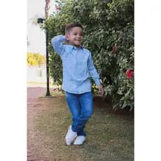 Blusa de Botao Social Infantil e InfantoJuvenil Que Não Amarrota Envio Rapido