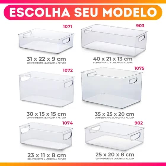 Escolha Seu Modelo - Organizador Diamond Cesto Caixa Organizadora de Geladeira Acríico - Paramount