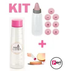 Kit Confeiteiro Bisnaga Regador Umedecedor De Massas +/ou Decorador De Bolo 8 Bicos
