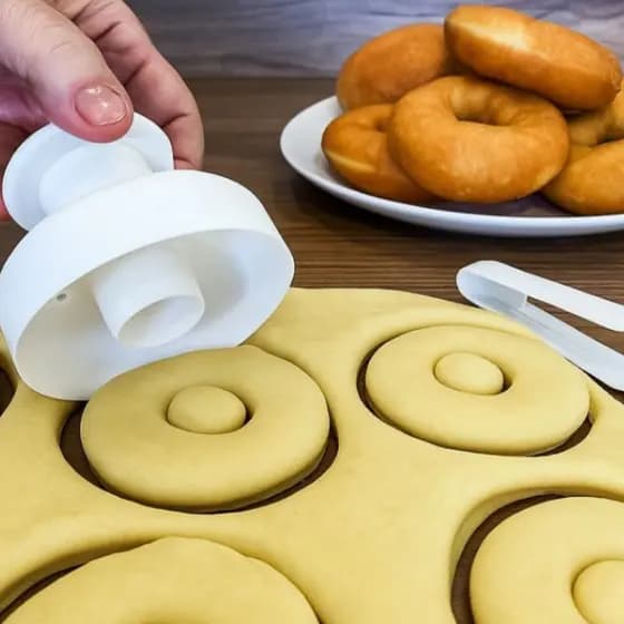 Cortador Modelador De Donuts Com Pinça Para Cobertura Prático e Fácil